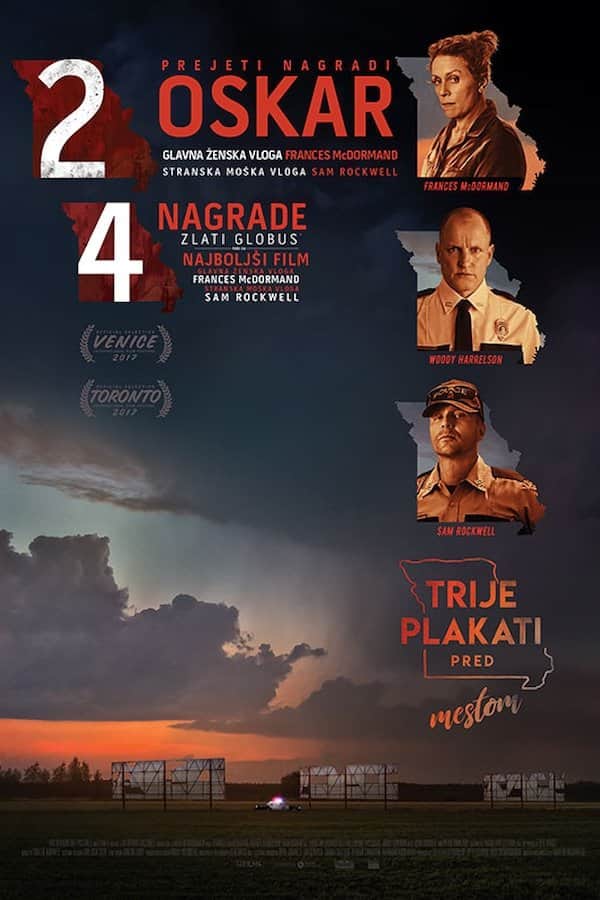 Trije plakati pred mestom